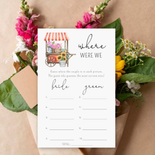 Bloemen - Waar waren we vrijgezellenfeest spel