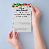 Bloemen Waar was de bruid? Shower Game Kaart Flye (Hand)