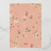 Bloemen Wanderlust: Boho Chic Afstuderen Foto Folie Uitnodiging (Achterkant)