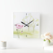 Bloemen wandklok (Huis)