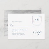 Bloemen Wapenschild Boho krans bruiloft RSVP Kaart (Voorkant / Achterkant)