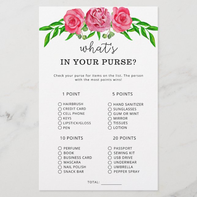 Bloemen wat er in je handtas zit (Voorkant)