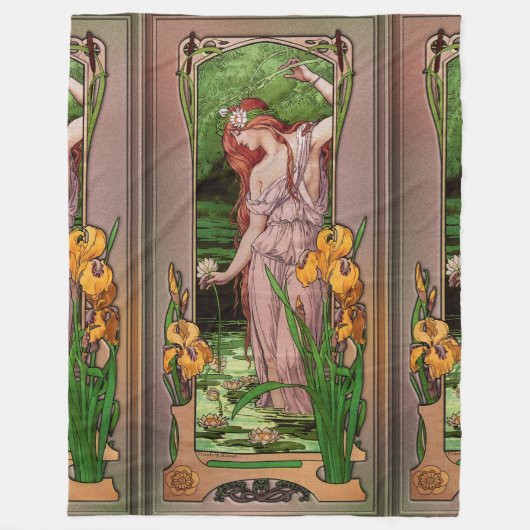 Bloemen water van Élisabeth Sonrel Fleece Deken (Voorkant)