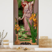 Bloemen water van Élisabeth Sonrel Poster (Keuken)