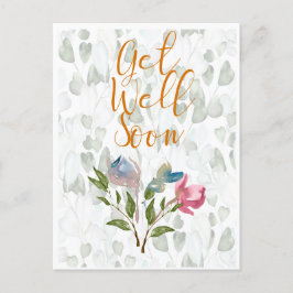 Bloemen Watercolor Snelle Herstel Ansichtkaart Briefkaart