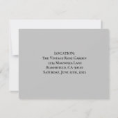 Bloemen Waterkleur rood en wit bloemen Trouwen Notitiekaartje (Achterkant)