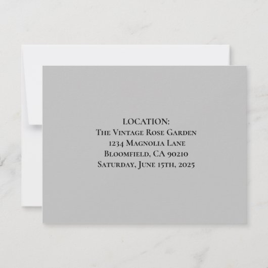 Bloemen Waterkleur rood en wit bloemen Trouwen Notitiekaartje (Achterkant)