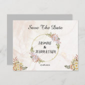 Bloemen Waterkleur rood en wit bloemen Trouwen Notitiekaartje (Voorkant / Achterkant)