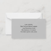 Bloemen Waterkleur rood en wit bloemen Trouwen Notitiekaartje (Achterkant)