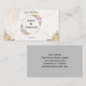 Bloemen Waterkleur rood en wit bloemen Trouwen Notitiekaartje (Voorkant / Achterkant)