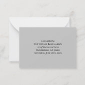 Bloemen Waterkleur rood en wit bloemen Trouwen Notitiekaartje (Achterkant)