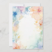 Bloemen Waterverf Abstracte bruiloft uitnodiging (Achterkant)