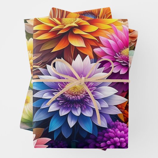 Bloemen Waterverf Ai Art Inpakpapier Vel (In situ)