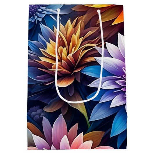  Bloemen Waterverf Ai Art Medium Cadeauzakje (Achterkant)