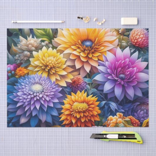  Bloemen Waterverf Ai Art Tissuepapier (Craft)