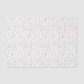 Bloemen Waterverf alfabet Tissuepapier (Voorkant)