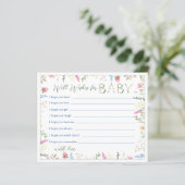 Bloemen Waterverf Alphabet Well Wensen voor Baby (Staand voorkant)