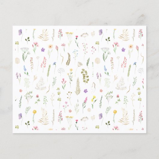 Bloemen Waterverf Alphabet Well Wensen voor Baby (Achterkant)