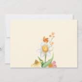 Bloemen waterverf baby shower kaart (Achterkant)