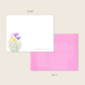 Bloemen Waterverf Bloem Lentepapier Notitiekaartje