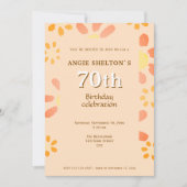 Bloemen Waterverf Bloemen 70ste Verjaardagsfeest Kaart (Voorkant)