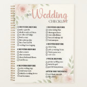 Bloemen Waterverf Bloemen Huwelijk Checklist Planner (Voorkant)
