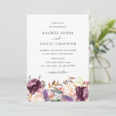 Bloemen Waterverf Bloom Huwelijksuitnodiging Kaart (Staand voorkant)