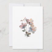 Bloemen Waterverf Blue Boy Dragon Baby shower Kaart (Achterkant)