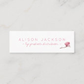 Bloemen waterverf blush roze lip kleur verdeler mini visitekaartje (Voorkant)