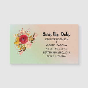 Bloemen Waterverf Boeket Bruiloft Save the Date