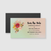 Bloemen Waterverf Boeket Bruiloft Save the Date (Voorkant / Achterkant)