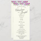  Bloemen Waterverf Boeket Trouwprogramma Programmakaart (Voorkant / Achterkant)