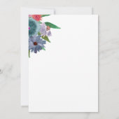 Bloemen Waterverf Boho Chic Widflower Bruiloft Save The Date (Achterkant)