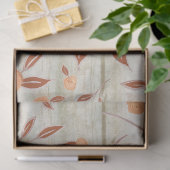 Bloemen Waterverf Boho Perzik Modern Wood Decoupag Tissuepapier (Geschenk)