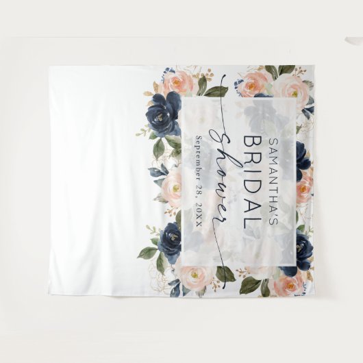 Bloemen Waterverf Botanisch Vrijgezellenfeest Wandkleed (Voorkant (horizontaal))