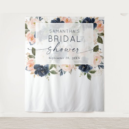 Bloemen Waterverf Botanisch Vrijgezellenfeest Wandkleed (Voorkant)