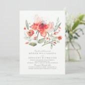 Bloemen Waterverf Botanische bruiloft Kaart (Staand voorkant)