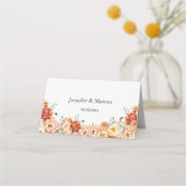 Bloemen Waterverf bruiloft banket Plaatskaartje (Achterkant)