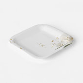 Bloemen Waterverf bruiloft Initialen Papieren Bordje (Gebogen)