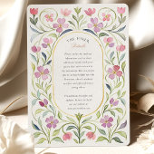  Bloemen Waterverf bruiloft Kaart