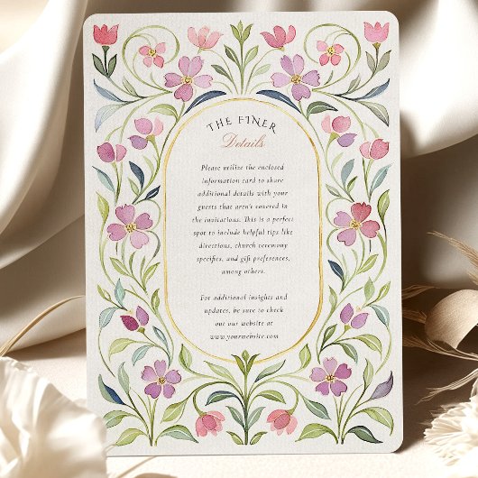 Bloemen Waterverf bruiloft Kaart