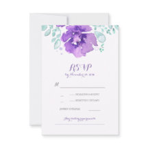Bloemen waterverf bruiloft RSVP kaarten