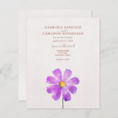 Bloemen Waterverf Cosmos Daisy Terracotta Bruiloft (Voorkant / Achterkant)