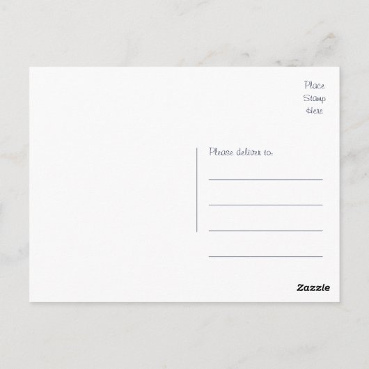 Bloemen Waterverf Dank u Paarse Bloem Briefkaart (Achterkant)