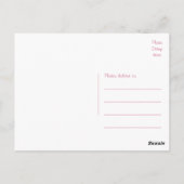 Bloemen Waterverf Dank u Paarse Bloem Briefkaart (Achterkant)