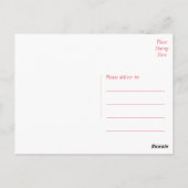 Bloemen Waterverf Dank u Paarse Bloem Briefkaart (Achterkant)