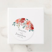 Bloemen Waterverf Eucalyptus herfst bruiloft Bedankjes Labels (In situ)