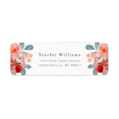 Bloemen Waterverf Eucalyptus herfst bruiloft Etiket (Voorkant)