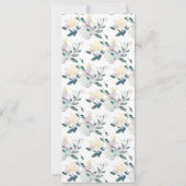  bloemen | Waterverf Floral | Menu Weddenschappen Kaart (Achterkant)