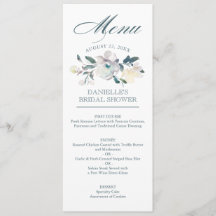  bloemen | Waterverf Floral | Menu Weddenschappen